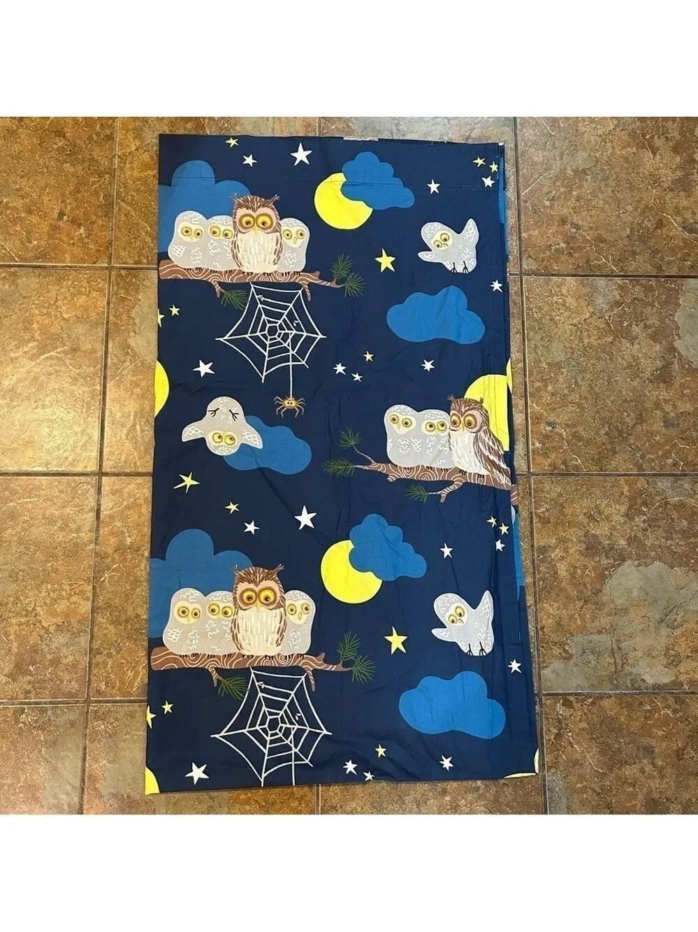 IKEA Curtains Vandring Uggla Set of 2 Night Owls 45x80 Rod Pocket 100% Cotton